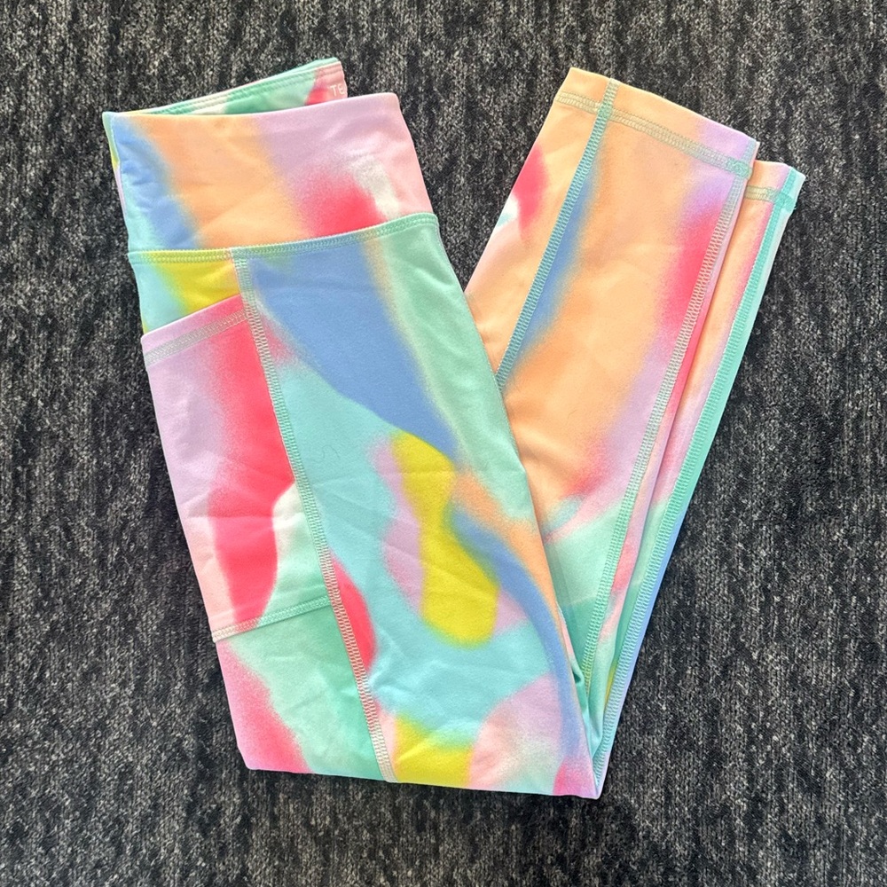 NWT! Tek Gear Girls Leggings with Vibrant Tie-Dye